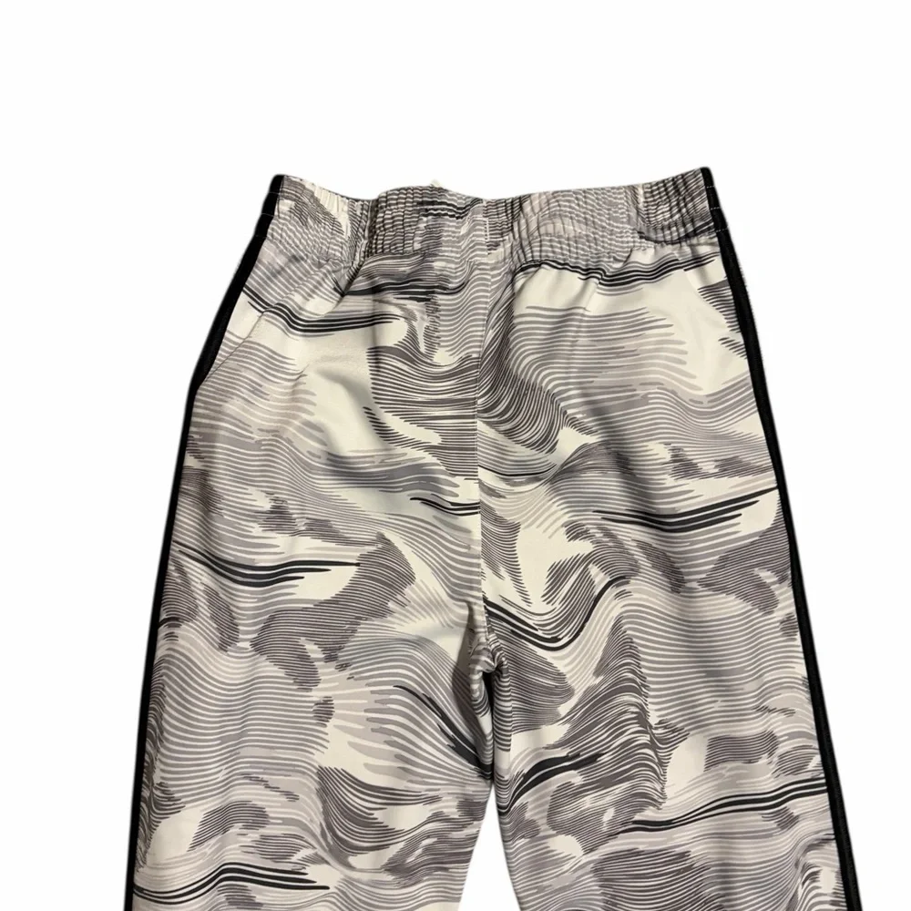 Adidas Black Gray Warped Camo Joggers Track Pants Youth Boys 14/16 Athletic - Picture 5 of 7